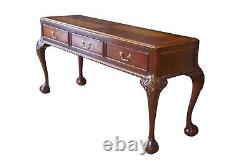 Table console de style Chippendale en acajou massif de la marque Vintage Link Taylor