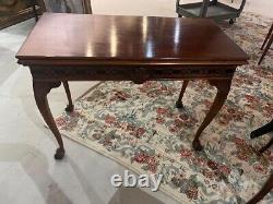 Table console en acajou ancien, table à manger