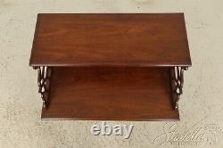 Table d'appoint à un tiroir en acajou de style Chippendale 55560EC.