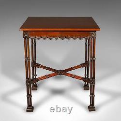 Table d'appoint antique, anglais, occasionnelle, de goût Chippendale, géorgienne, vers 1800