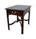 Table D'appoint / De Chevet De Style Chippendale Chinois De Marque Statton, Vintage, Avec Tiroir Et Base à Entretoise.