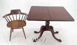 Table de console de jeu extensible en acajou de style Chippendale avec pattes de griffe et boule