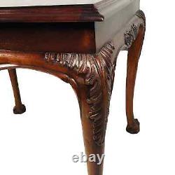 Table de style chippendale chinois en bois sombre vintage à pied griffe de la marque Lane 1435 05