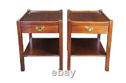 Tables de nuit Hickory Chair James River Collection en acajou de style Chippendale
