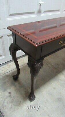 Thomasville Chippendale Ahogany Sofa Table Console Pied De Griffe