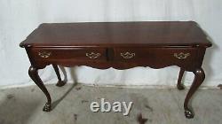 Thomasville Sofa Console Table Chippendale Acajou Claw Feet