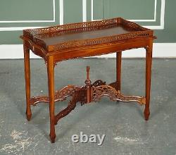 Très Belle Antique Acajou George III Chippendale Style Console Sliver Table