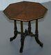 Très Rare Gillow & Co 1852-1857 Mouvement Esthétique Amboine Ebonised Table D'appoint