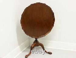 Vintage Acajou Chippendale Tilt-top Ball Dans Claw Pie Crust Table