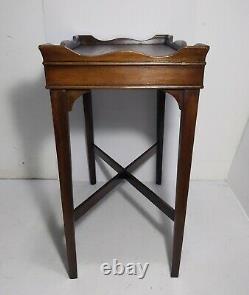 Vintage Antique Ahogany Butler Tea Tray Table Anglais Georgian Chippendale