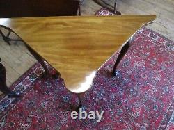 Vintage Cerise Solide Chippendale Style Porte-jambe Drop Table