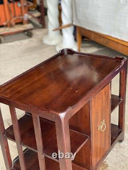 Vintage Chippendale Style Cherry Tv Cart Table D'appoint