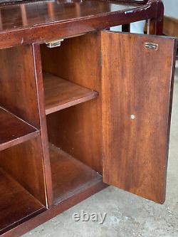 Vintage Chippendale Style Cherry Tv Cart Table D'appoint