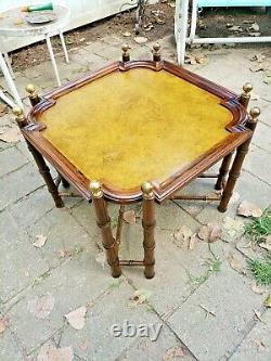 Vintage Faux Bamboo Chinese Chippendale Style Table Occasionnelle