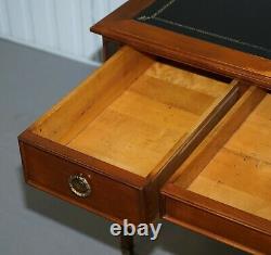 Vintage Fruitwood Leather Topped Extending Bureau De Plat Desk Table D’écriture