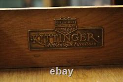 Vintage Kittinger Buffalo Ahogany Chippendale Drop Leaf Table De Fin De Lampe Latérale