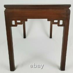 Vintage Kittinger Chinois Chippendale End Table En Bois D'acajou A604