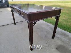 Vintage Mount Airy Chippendale Style Console Acajou Table 60wx30.5dx30h
