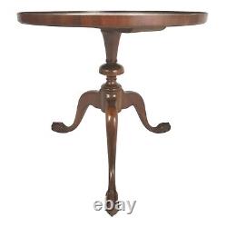 Vintage Piecrust Table Accent Chippendale Style Acajou Boule Griffe Grand Rapids